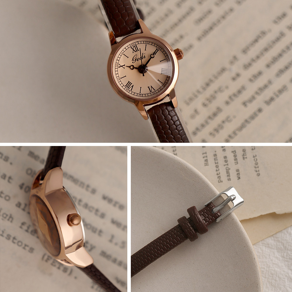 女小巧精致复古女款ins小众感手表 歌迪诗楷国产腕表