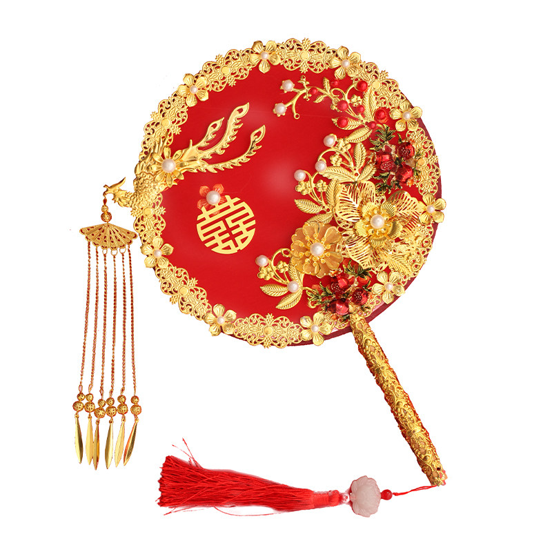 结婚团扇中式婚礼新娘高级感材料包手工成品秀禾喜扇送新娘送闺蜜,淘宝优惠券,粉丝福利购,淘宝优惠卷