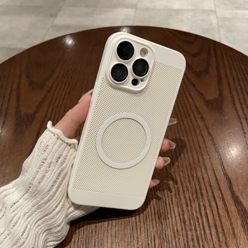 适用苹果16promax手机壳新款iphone15pro保护套14超薄透气13散热磁吸12全包17男女款8plus磨砂xsmax简约硬壳 - 图2