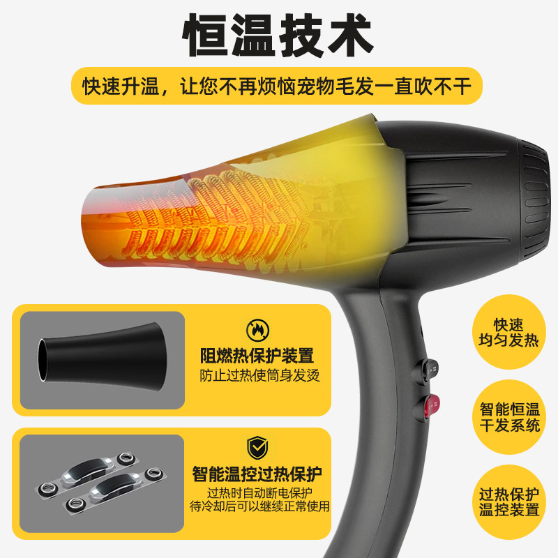 宠物吹风机美容师专用可挂脖子后置开关吹干机猫狗洗澡速干电吹风,淘宝优惠券,粉丝福利购,淘宝优惠卷