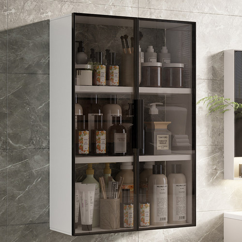 浴室边柜侧柜收纳柜马桶置物柜卫生间吊柜置物架挂墙化妆品收纳柜 - 图0