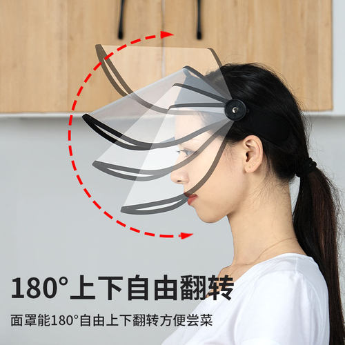 炒菜面罩做饭防油溅厨房防护油烟帽护罩烧菜防飞沫女护全脸面具罩 - 图2