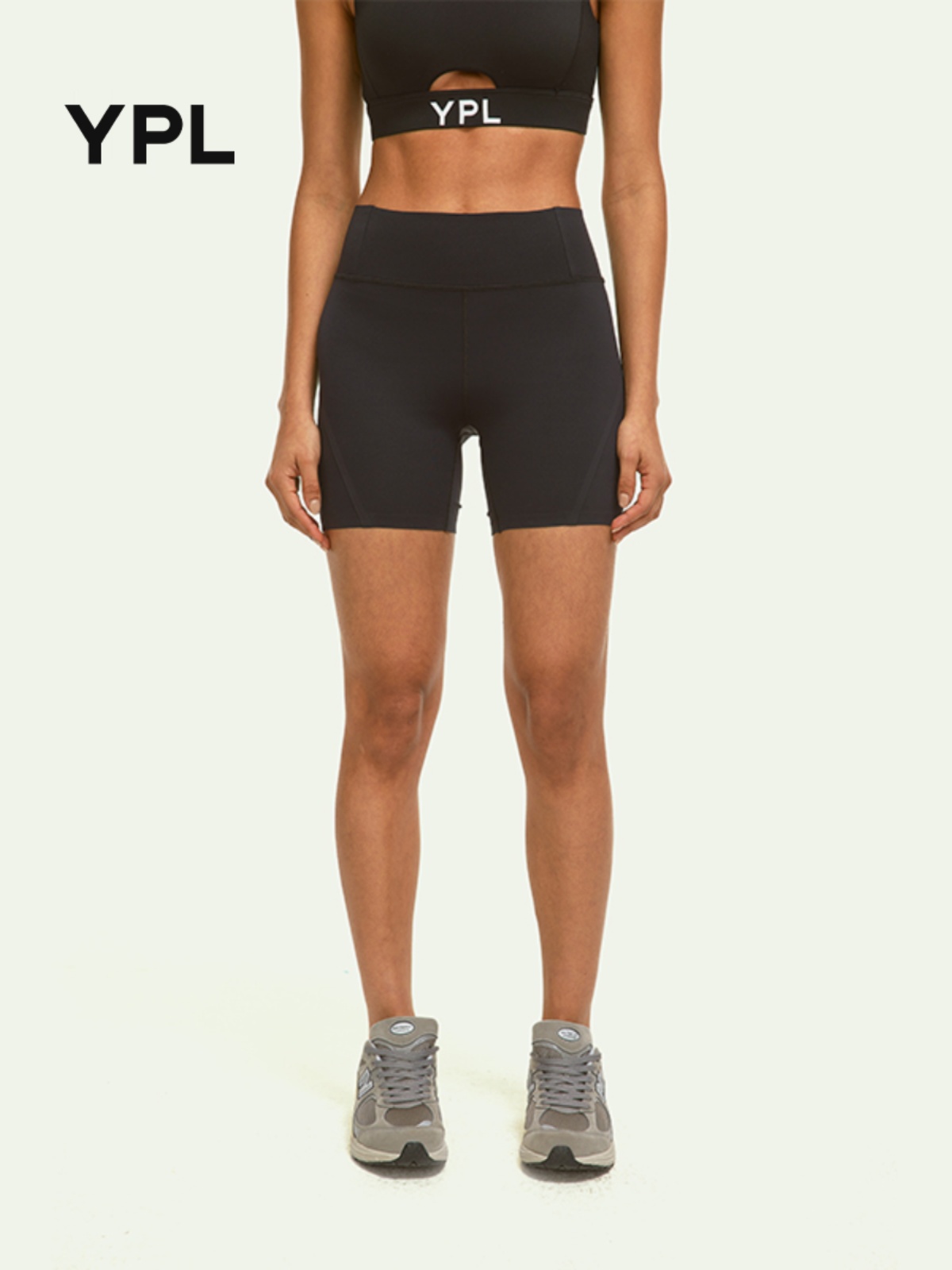 YPL裸感无痕骑行裤女速干外穿夏季新款跑步运动健身瑜伽短裤-图1