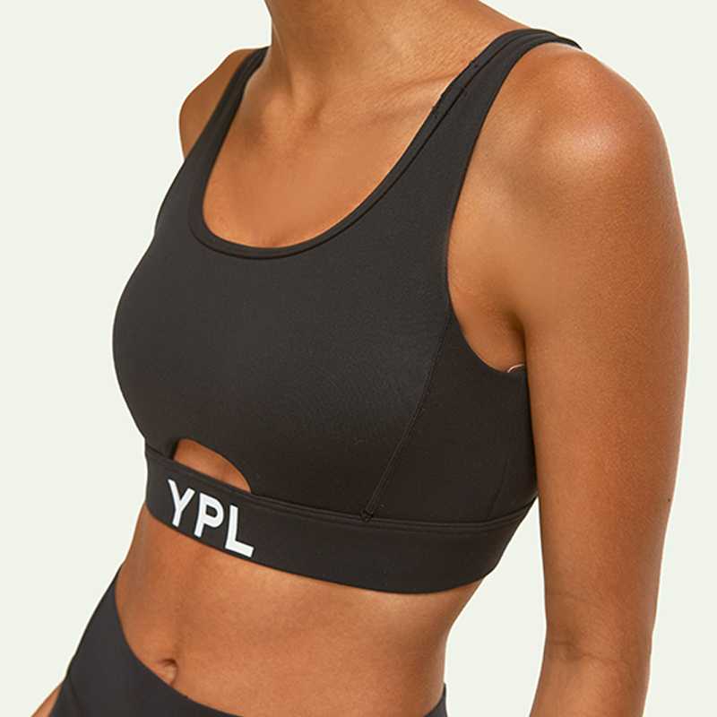 YPL镂空美背背心女减震聚拢外穿跑步运动健身瑜伽夏季文胸带胸垫-图3