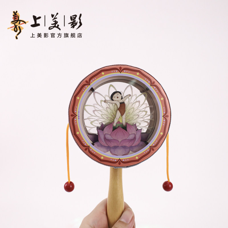 上美影大闹天宫哪吒闹海微景观拨浪鼓传统玩具婴儿宝宝动漫周边,淘宝优惠券,粉丝福利购,淘宝优惠卷