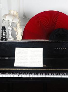 纸阖纸扇中国风扇子橱窗装饰复古工艺品拍摄创意摆件展示品摆件