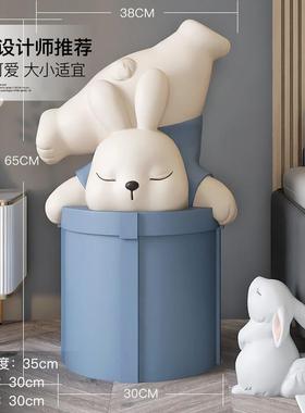 兔子大型落地摆件2023兔年客厅家居饰品电视柜旁收纳装饰乔迁礼物