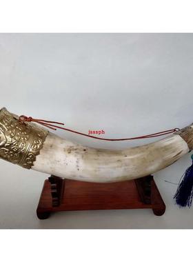 蒙古族酒杯牛角杯黄牛角结盟杯舞台道具蒙古餐具内蒙古工艺品