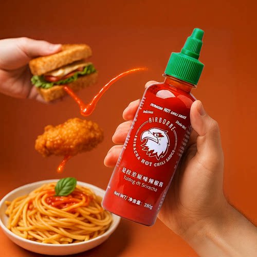 红飞鹰是拉差辣椒酱泰国进口低脂甜辣零泰式辣酱拉差色水煮菜调料 - 图1