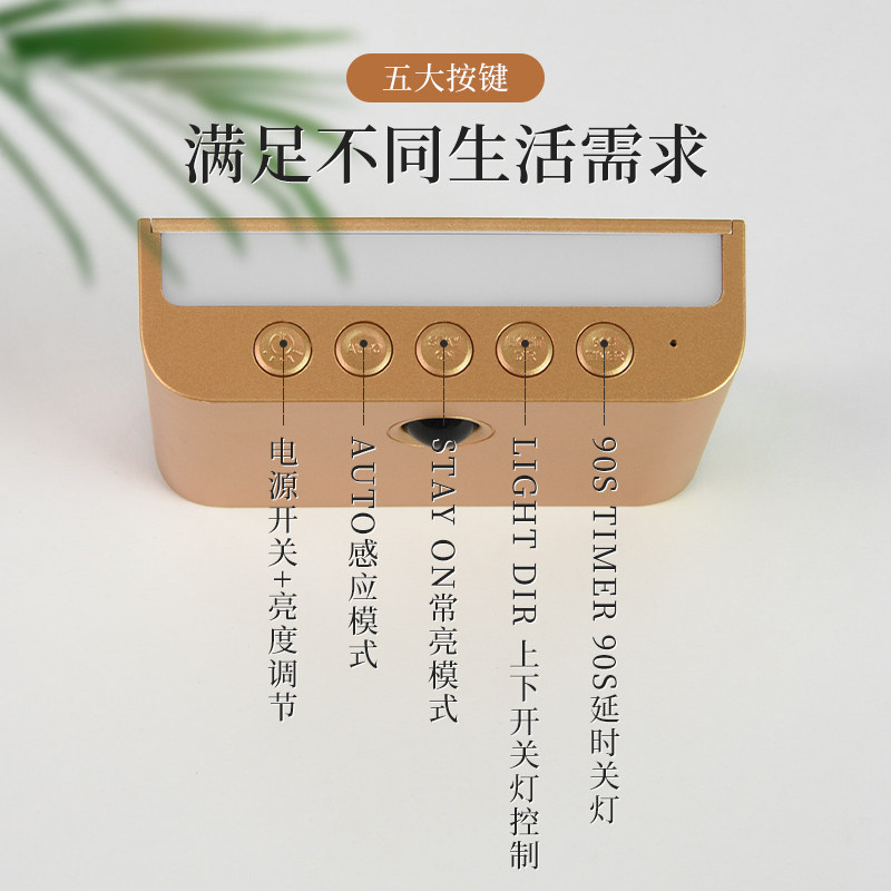 创意木饰风感应灯发光门牌定制家用亚克力3D立体贴字公寓别墅入户门房号牌磁吸氛围灯人体感应号码包厢标识牌,淘宝优惠券,粉丝福利购,淘宝优惠卷