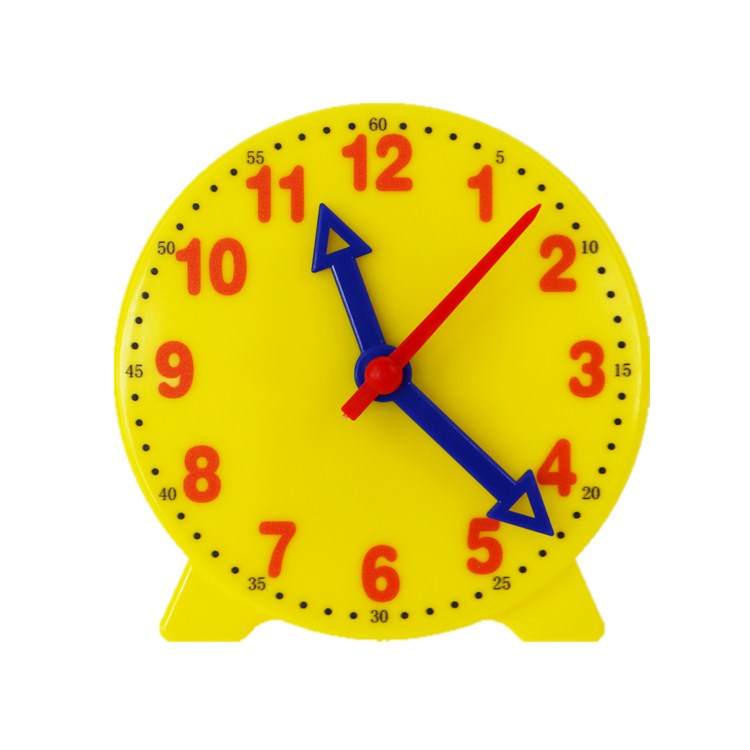 时钟二针一年级学具教具手拨认识时间钟表模型小学生儿童演示闹钟 - 图0