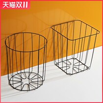 2022 New Nordic Wind Iron Art Hollowed-out Bins Home Living Room Trash Toilet Metal Trash Cans
