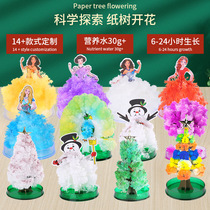 Paper Tree Flowering Watering Crystal Magic Christmas Tree Snowman Kindergarten Fun Children Diy Creative Hand Toy