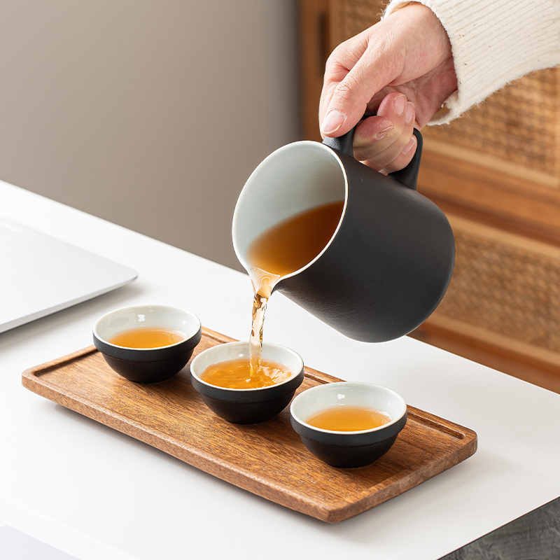 便携式旅行茶具小套装简易户外泡茶壶茶杯简约露营快客杯2025新款 - 图1