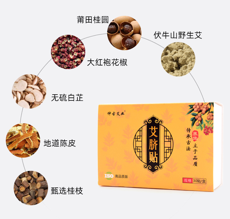 艾脐贴去湿胖南怀瑾仲古艾肚脐贴 卢姆艾灸/艾草/艾条/艾制品