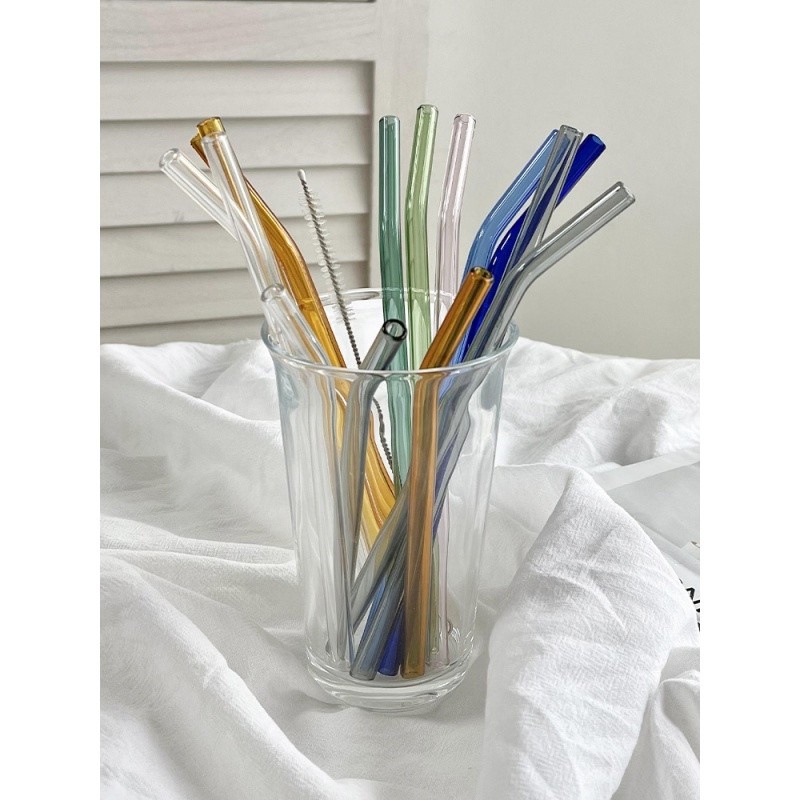 玻璃吸管家用非一次性水杯配件耐热环保吸管勺子一体两用透明喝水,淘宝优惠券,粉丝福利购,淘宝优惠卷