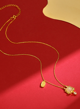 梦金园潮饰品牌FA+925银福龙项链