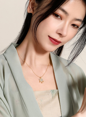 梦金园潮饰品牌FA+925银铃铛项链