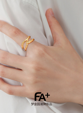 法加女925银原创设计银戒指指环