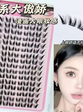 新款大傲娇猫系+狐系结合!上镜款大傲娇甜酷漫画假睫毛仿真分段