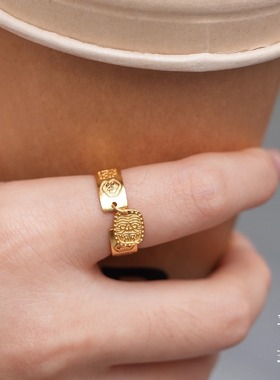 三宝饰物所925银【喜瑞】【平安/康康/美满】戒指女轻奢高级J047