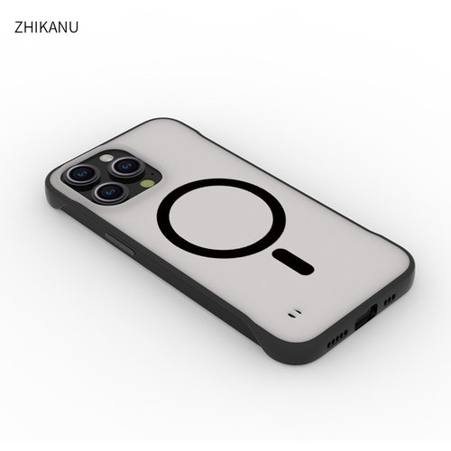 智卡奴 适用于苹果15promax16手机壳小众magsafe磁吸iphone13磨砂12 mini保护壳se3新款11pro防摔xr无边框8p - 图1