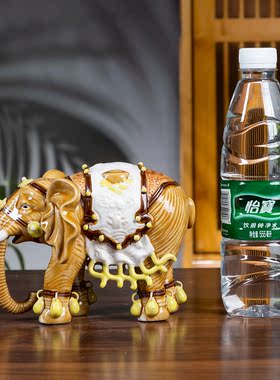 陶瓷招财大象摆件风水象乔迁新居礼品客厅电视柜酒柜装饰工艺品