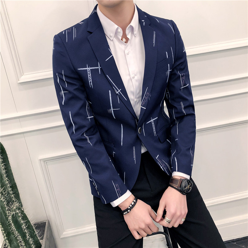 韩版西装男套装新款时尚修身帅气西服男青年商务休闲新郎伴郎礼服