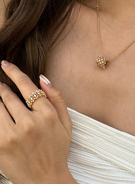 INCH EDITION蕾丝双色项链法式气质浪漫锁骨链