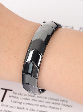 磁疗保健磁石手链磁性黑胆石手环