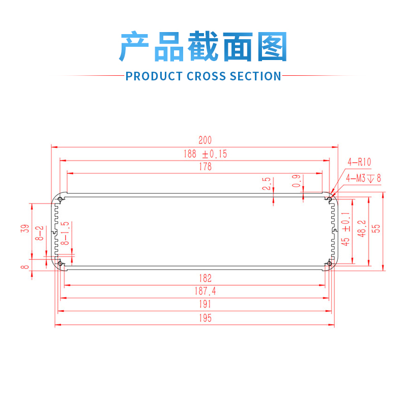 锢丰铝合金外壳防护电源设备铝盒控制器仪器铝型材壳体定制K23D-图2