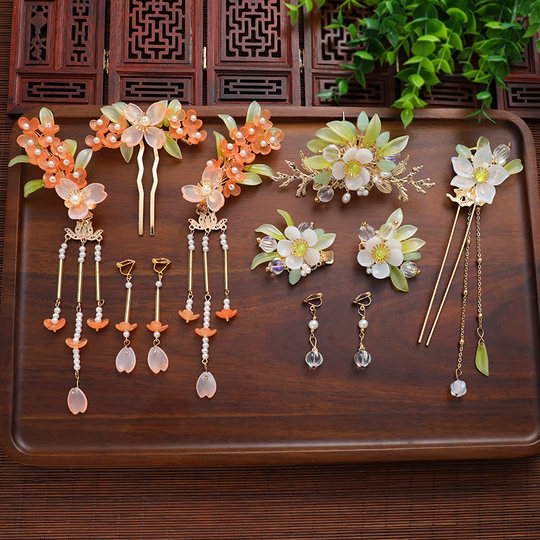 新年头饰女童古风发夹儿童超仙步摇流苏发卡女孩汉服古装发饰配饰