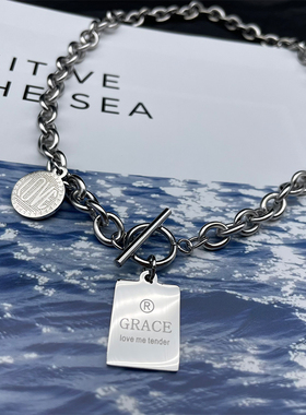 caimou饰品ot项链新款女ins钛钢