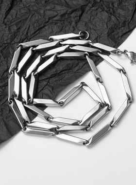 ins冷淡风配饰欧美钛钢瓜子链