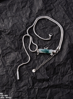 中式玉石项链女男潮小众设计