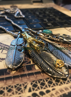 caimou四个羽毛项链潮土酷蹦迪