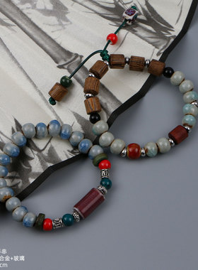 国风蓝瓷手串民族风小众设计复古