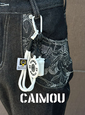 CAIMOU哑铃水杯裤链男士个性时尚