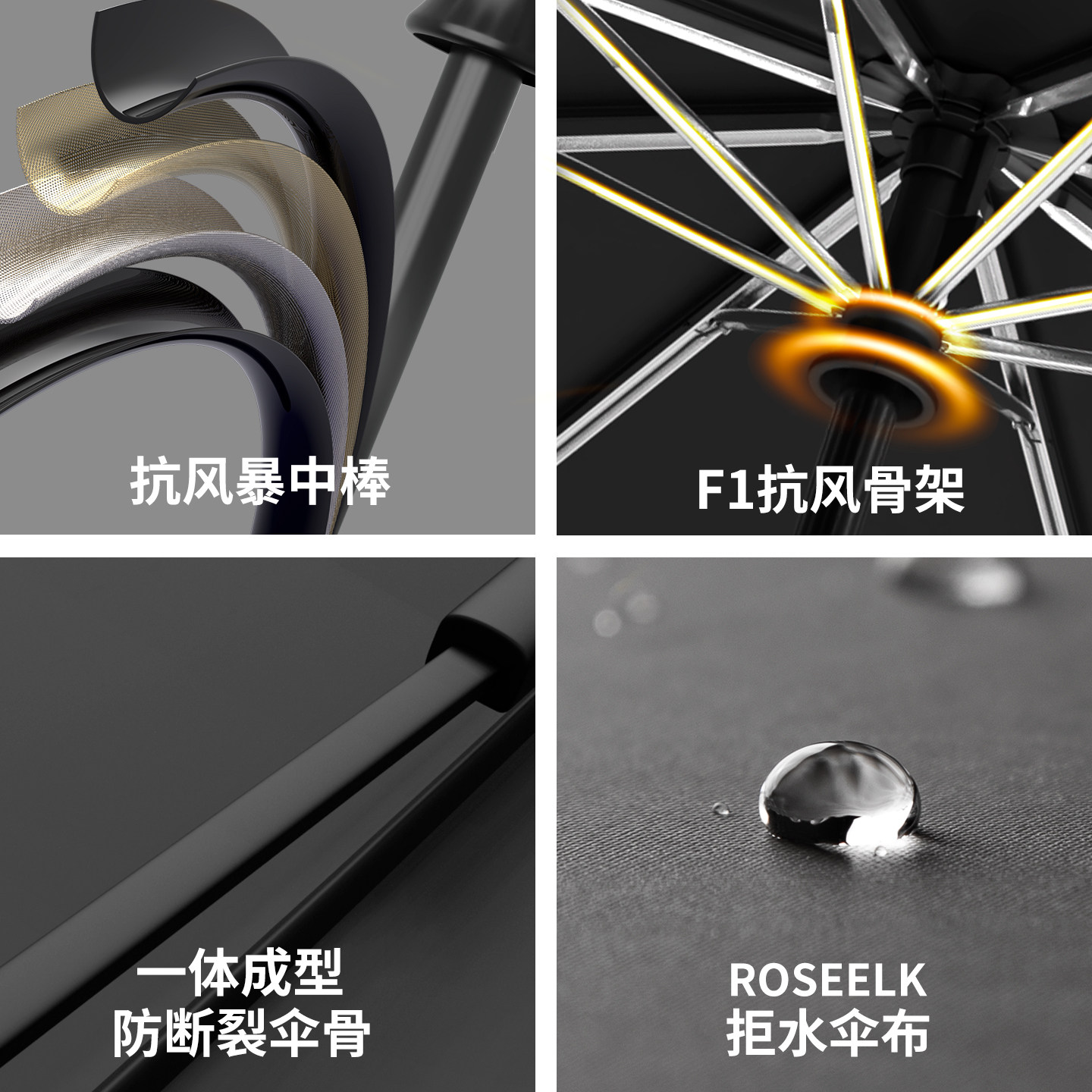 雨伞男士全自动便携加大加厚加固防风反向折叠黑胶晴雨两用定制伞