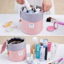 Woen Travel Cosetic Bag Barrel Pouch Bucket Barrel Shaped