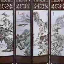 New screen partition wall Living room Small family Type bedroom modern minimalist fashion folding screen mobile folding bifacial office