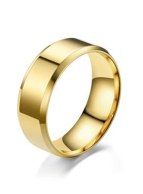 欧美甄选不锈钢戒指钛钢饰品8MM简约光面镜面抛光指环手饰品