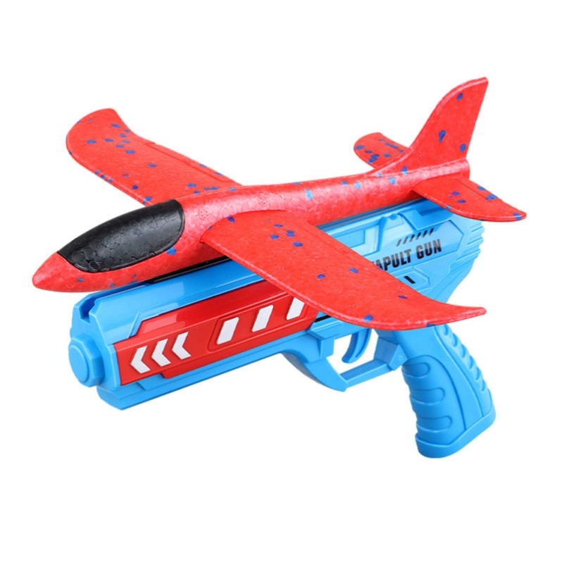 儿童手抛飞机泡沫弹射玩具枪男孩户外运动广场飞天滑翔风筝枪发光,淘宝优惠券,粉丝福利购,淘宝优惠卷