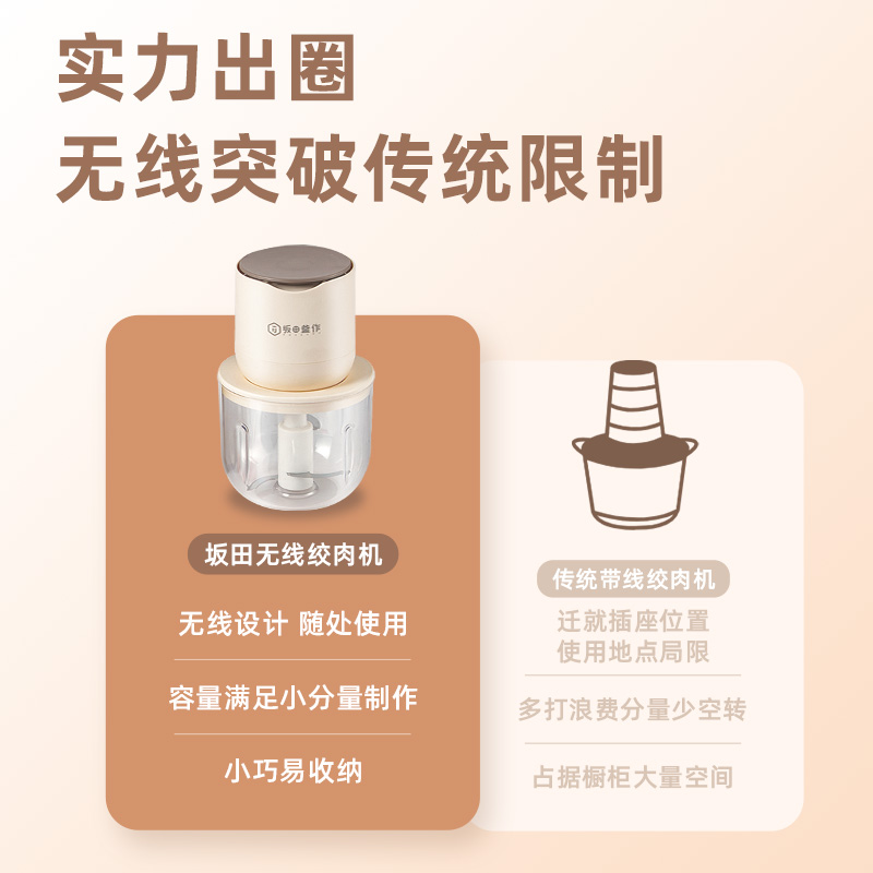  坂田釜作绞肉/碎肉/绞菜机