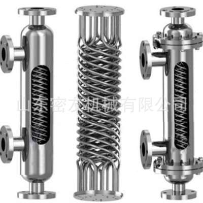 缠绕管式油水冷却器 不锈钢管壳式导热油冷器 壳管式换热器冷凝器 - 图0