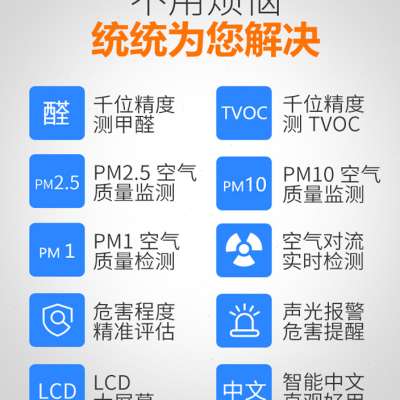 萨米甲醛检测仪PM2.5雾霾表激光家用室内空气质量测试仪器PM2 5监-图0