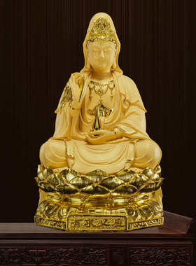 厂家批发新中式观音摆件树脂工艺品装饰品家居店铺开业乔迁礼品