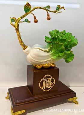 百财如意摆件酒柜玄关电视柜玄关装饰品店铺公司办公室开业摆件