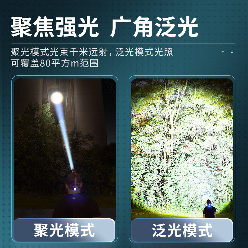 天火头灯2025新款强光续航专用亮头戴式充电手电筒超超长矿灯钓鱼,淘宝优惠券,粉丝福利购,淘宝优惠卷