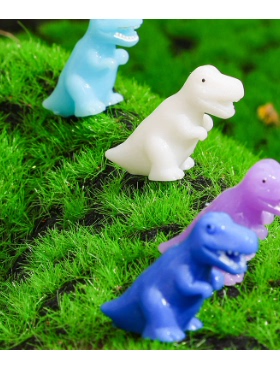 卡通立体DIY创意配饰可爱实色小恐龙 立体桌面摆件恐龙公仔